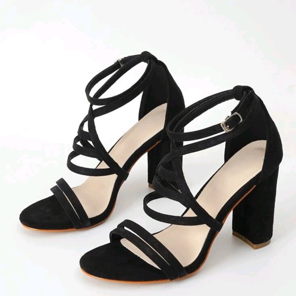 Black strappy sandals